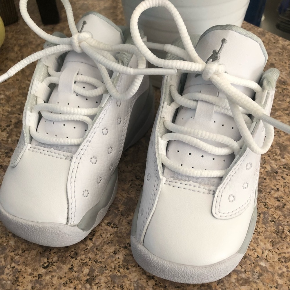 Kids White Jordan Shoes